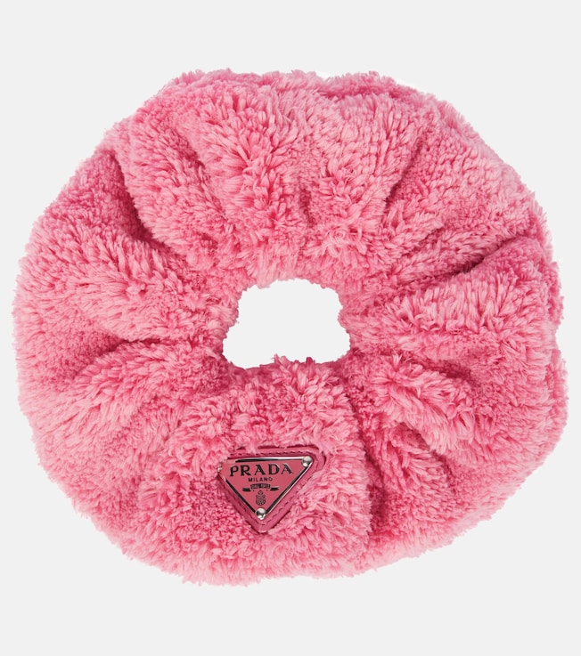 Faux shearling scrunchie | Prada