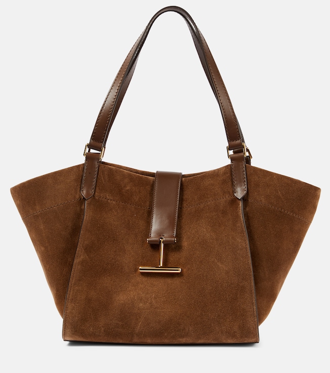 Tara Medium suede and leather tote bag | Tom Ford