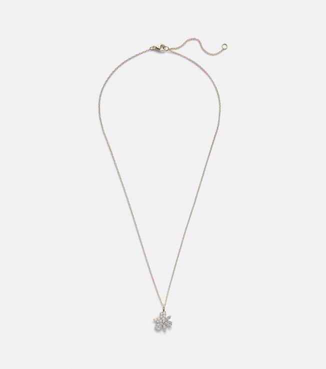 Magnolia 14kt gold necklace with diamonds | Stone and Strand