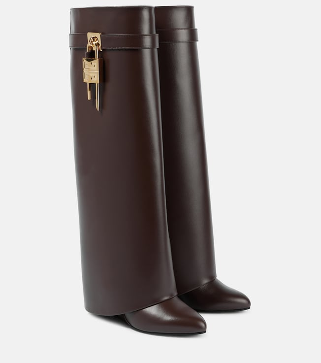 Shark Lock leather knee-high boots | Givenchy