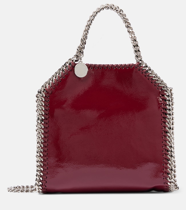 Falabella Small faux patent leather tote bag | Stella McCartney