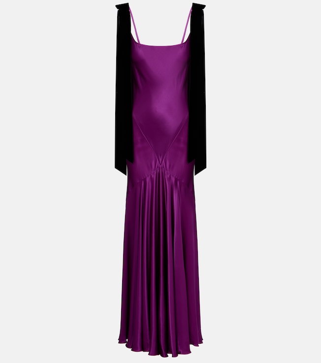 Gathered satin maxi dress | Nina Ricci