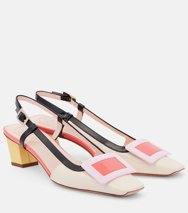 Belle Vivier 45 patent leather slingback pumps | Roger Vivier