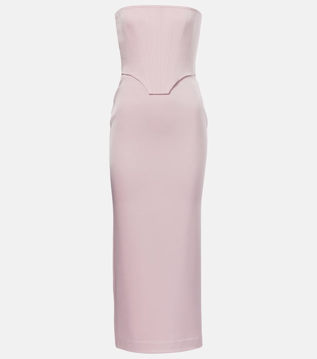 Draped crêpe satin corset dress | Alex Perry
