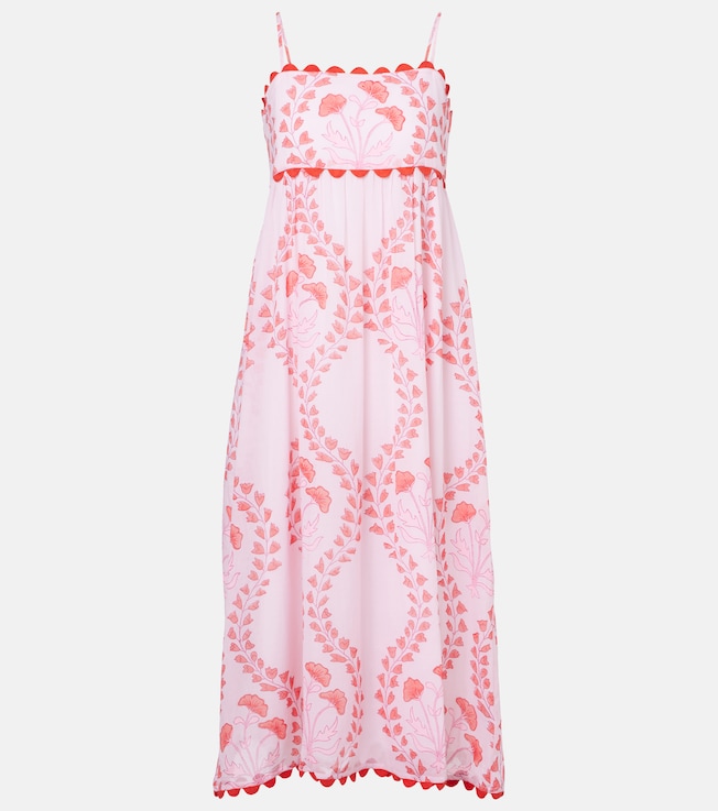 Printed cotton midi dress | Juliet Dunn