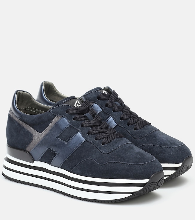 Midi leather platform sneakers | Hogan
