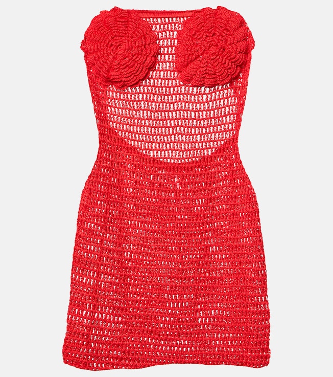 Camellia cotton crochet bustier dress | Anna Kosturova