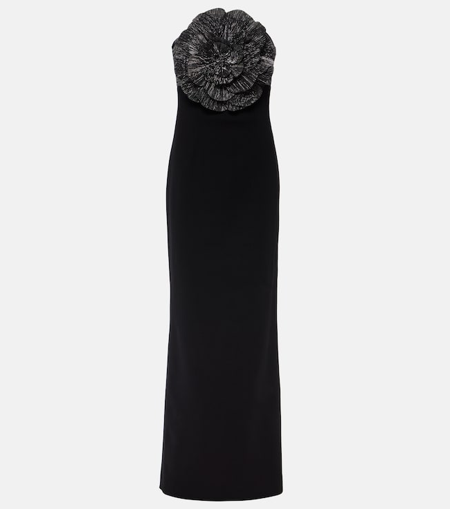 Lumi floral-appliqué gown | Rebecca Vallance