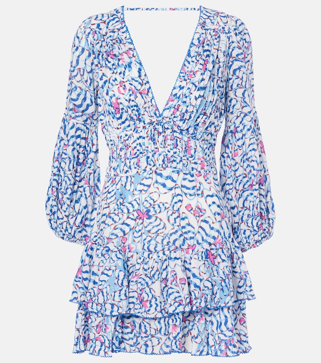 Chiara printed ruffled minidress | Poupette St Barth