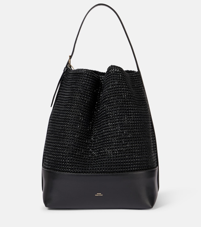 Belted woven leather tote bag | Toteme