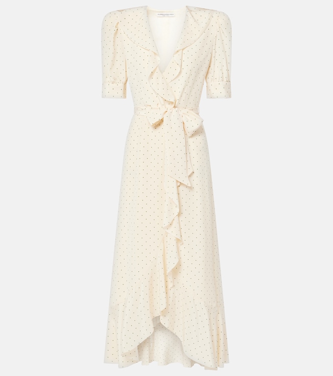 Polka dot silk wrap dress | Alessandra Rich