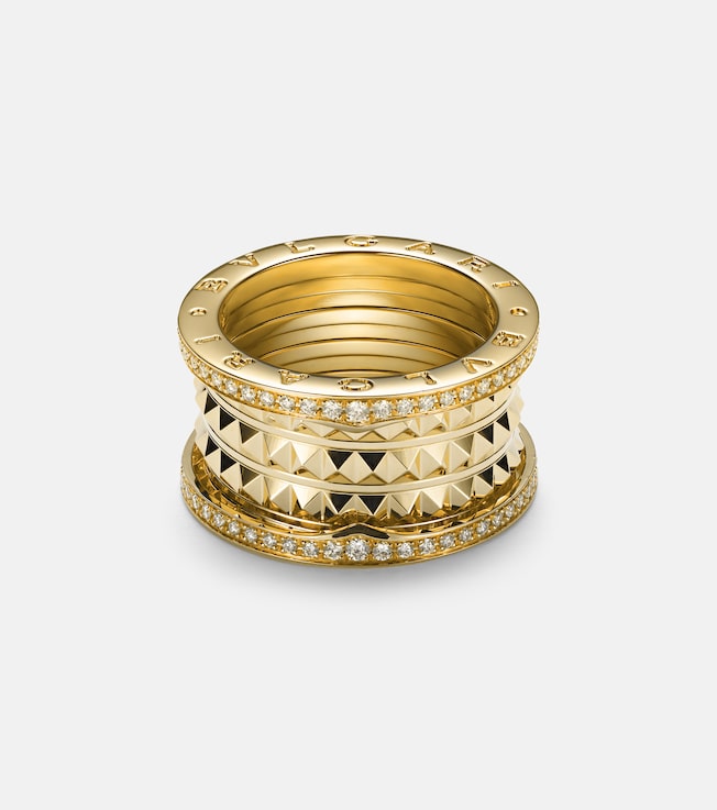 B.zero1 Rock 18kt gold ring with diamonds | Bvlgari