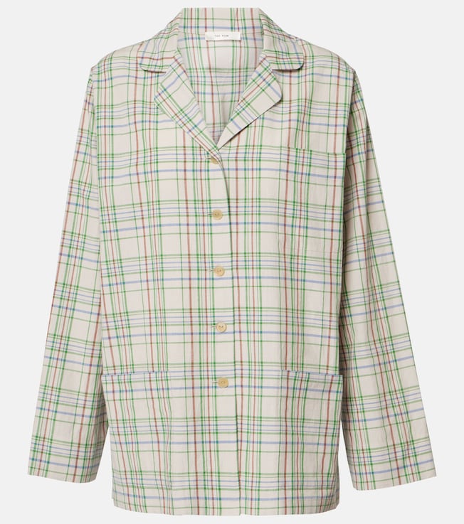 Morpheus plaid cotton voile shirt | The Row