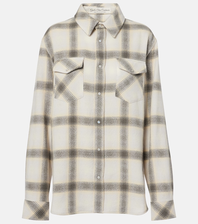 Moon plaid cashmere shirt | God's True Cashmere
