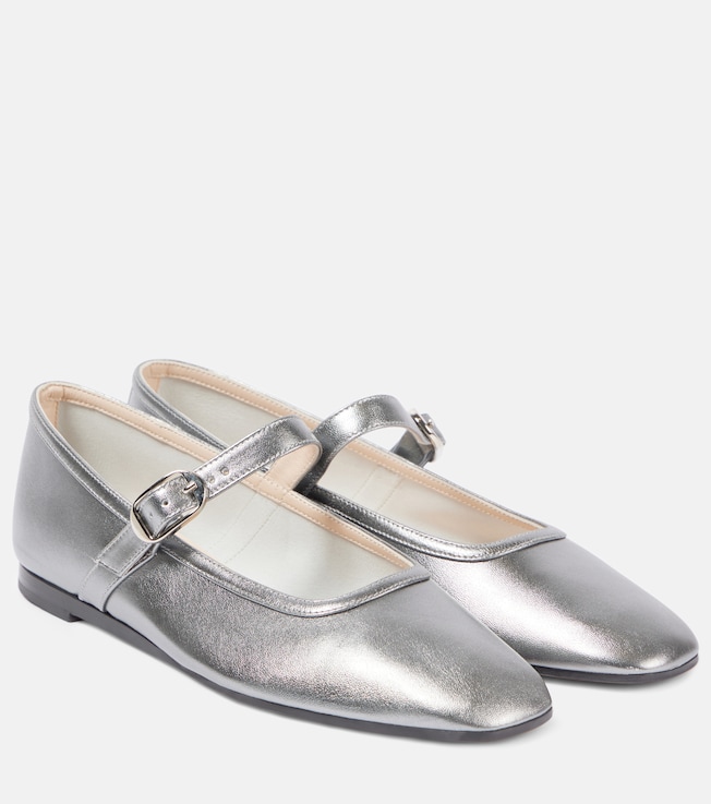 Metallic leather Mary Jane flats | Le Monde Béryl