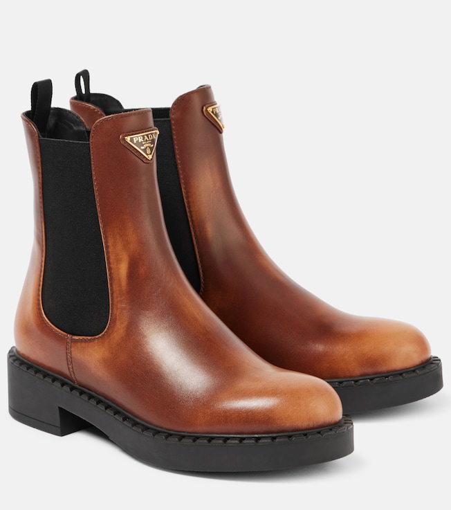 Leather Chelsea boots | Prada
