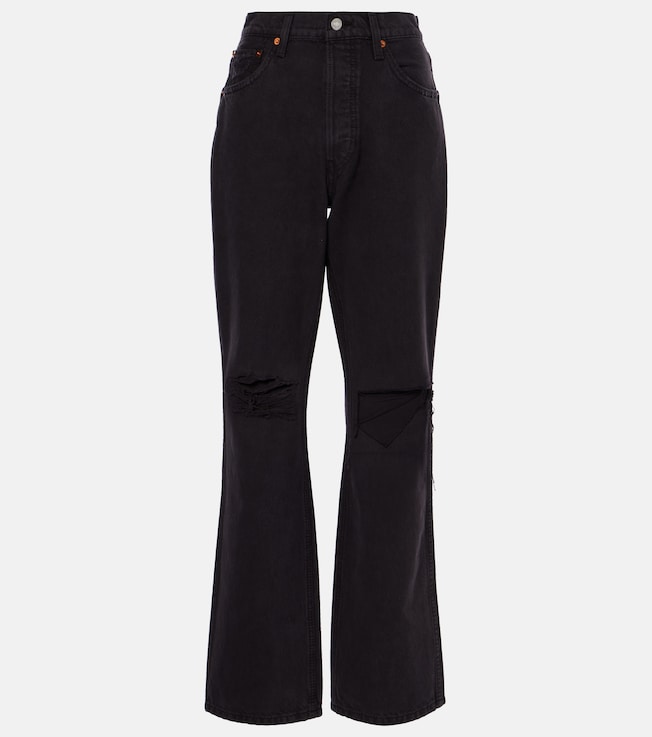 90s distressed high-rise flared jeans | Re/Done