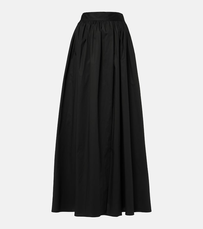 Gathered cotton maxi skirt | Adriana Degreas
