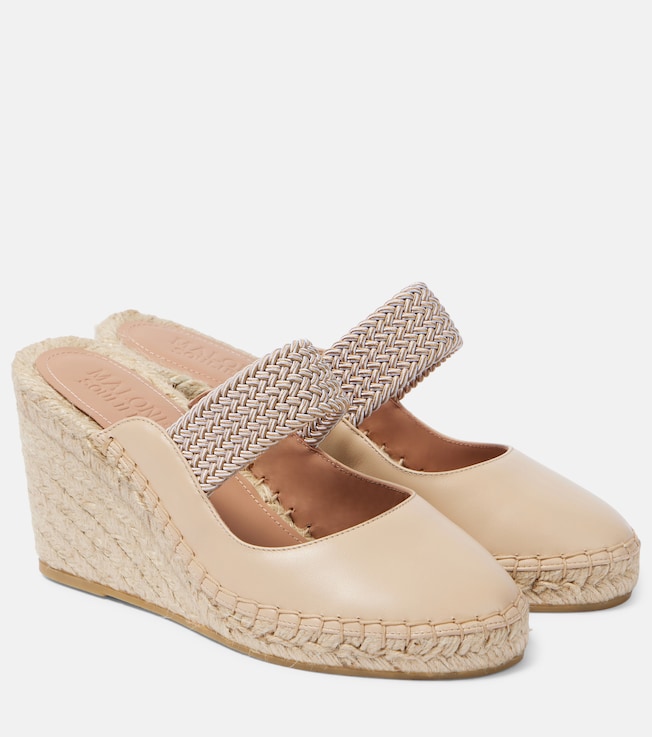 Siena 70 leather espadrille wedges | Malone Souliers