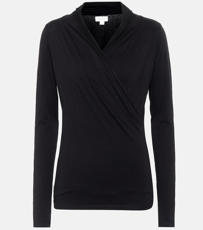 Meri stretch-cotton jersey top | Velvet