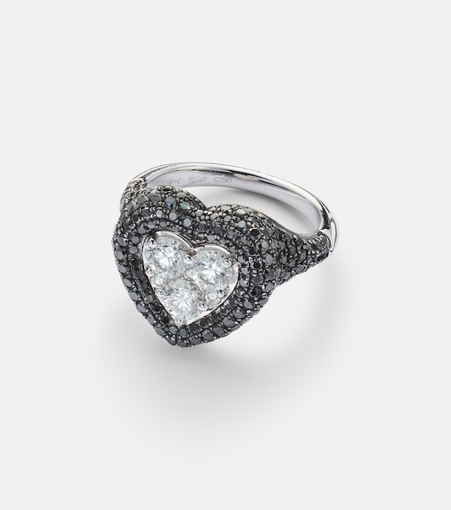Manaal 18kt white gold ring with diamonds | Kamyen