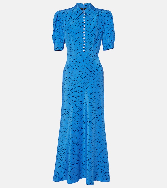 Polka-dot silk maxi dress | Alessandra Rich