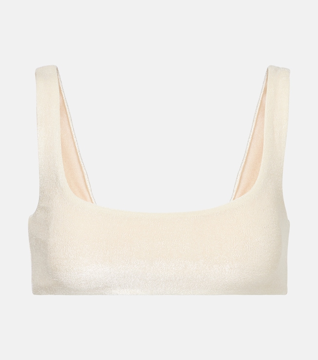 Rounded Edges terry bikini top | Jade Swim
