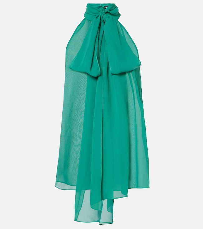 Halterneck silk georgette top | Tom Ford