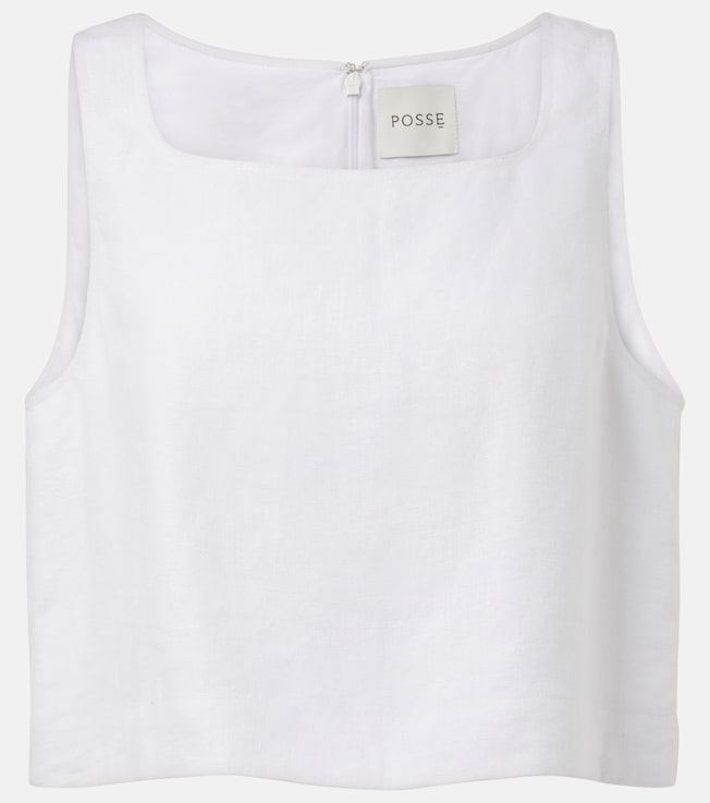 Val linen crop top | Posse