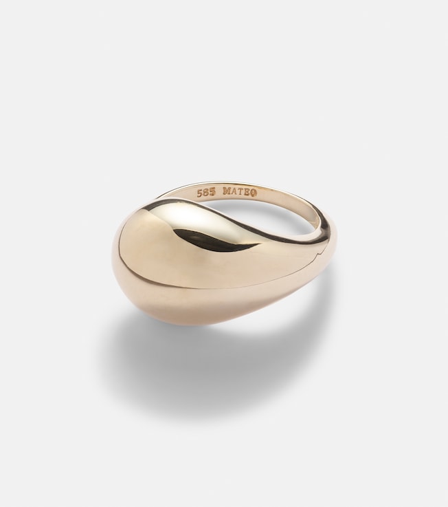 Water Droplet 14kt gold ring | Mateo