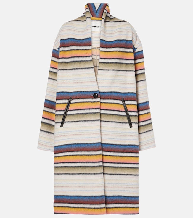 Striped wool-blend coat | Marant Etoile