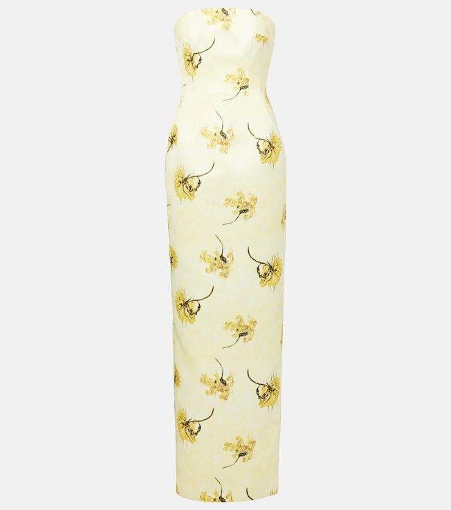 Laelia floral strapless corset gown | Emilia Wickstead