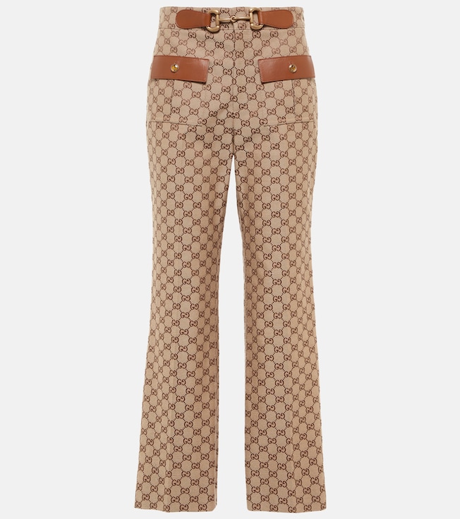 Horsebit GG canvas straight pants | Gucci
