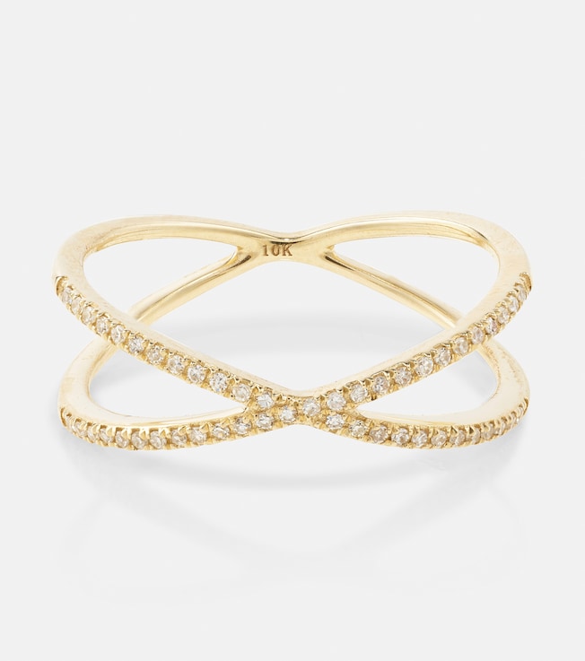 X 10kt yellow gold ring with diamonds | Stone and Strand