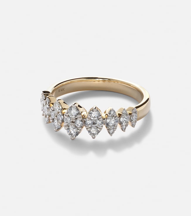 Fern 14kt gold ring with diamonds | Stone and Strand