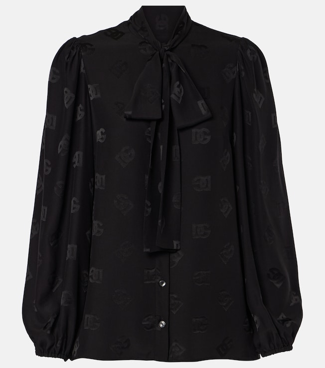 DG bow-detail silk blouse | Dolce&Gabbana