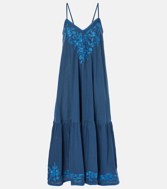 Cotton chambray midi dress | Juliet Dunn