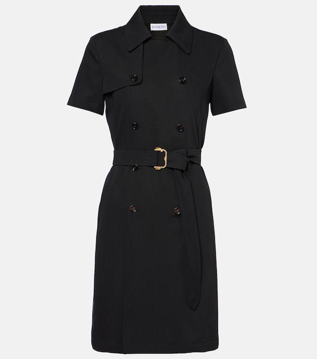 Belted wool twill shirt dress | Burberry