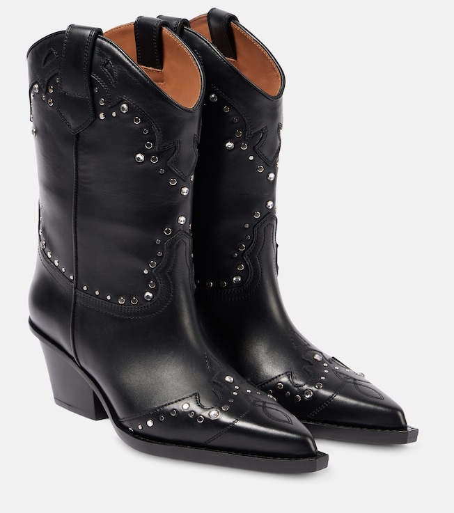 Janice 60 studded leather cowboy boots | Paris Texas