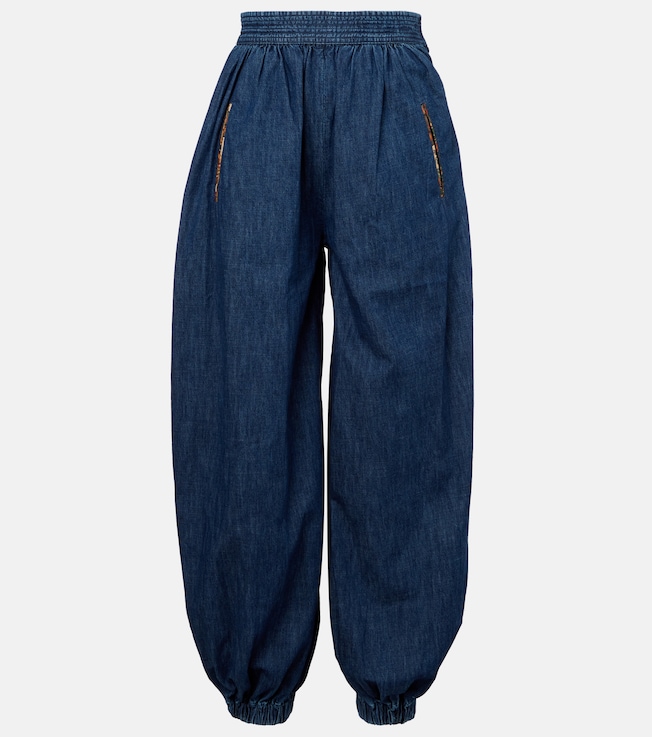 Chambray wide-leg pants | Valentino