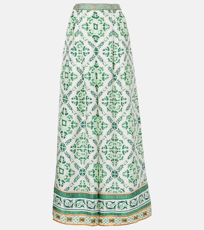 Printed silk palazzo pants | Camilla