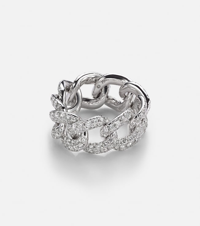 Essential 18kt white gold pavé ring with diamonds | Shay Jewelry