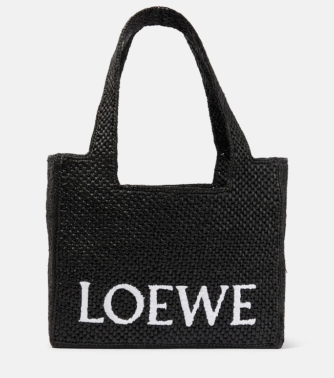 Paula's Ibiza Medium logo raffia tote bag | Loewe