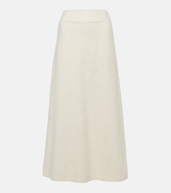 Asta brushed cashmere midi skirt | Lisa Yang