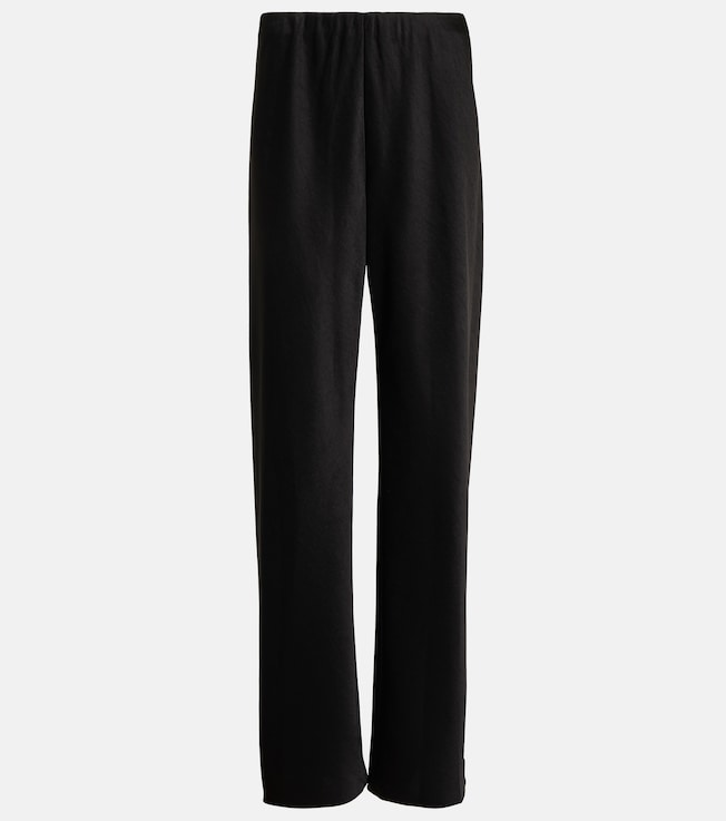 High-rise satin straight pants | Vince