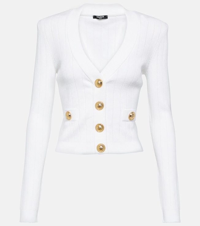 Ribbed-knit cardigan | Balmain
