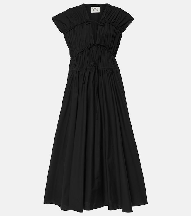 Ceres gathered cotton midi dress | Tove