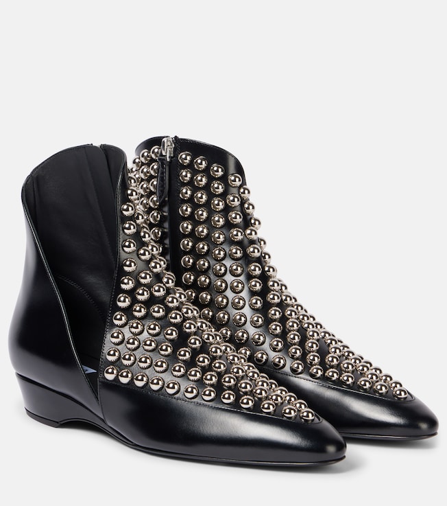 Studded leather ankle boots | Alaïa