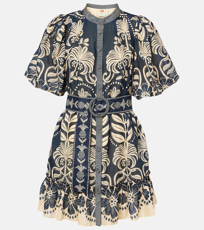 Printed cotton-blend minidress | Farm Rio