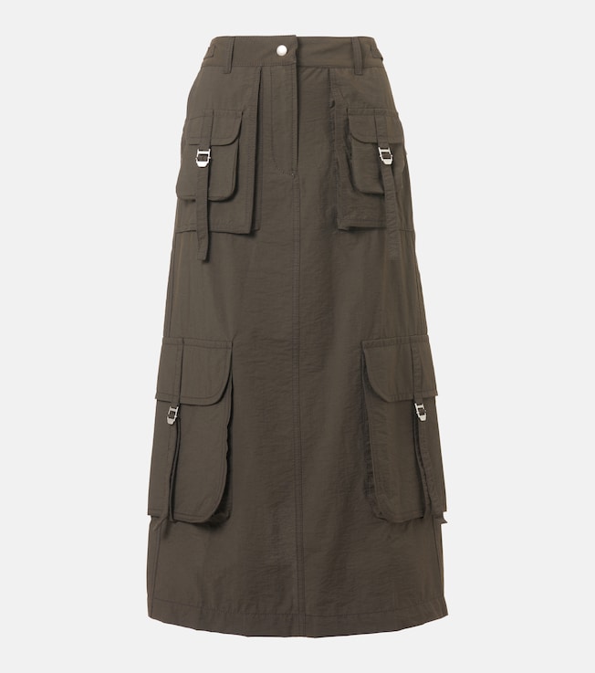 Logo cotton-blend midi skirt  | Acne Studios